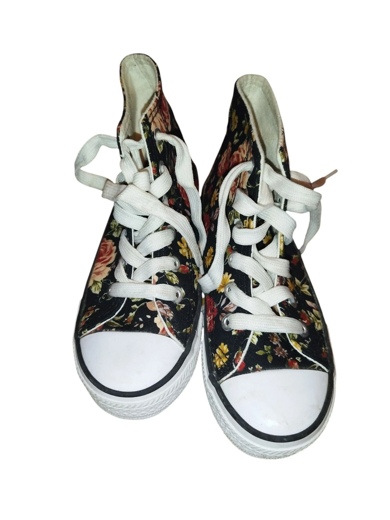 Chaussures montantes tissus fleuries 31 